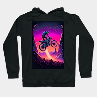 Cyber Future Dirt Bike With Neon Colors Hoodie